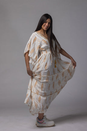 Robe longue brodé - La Doudounerie
