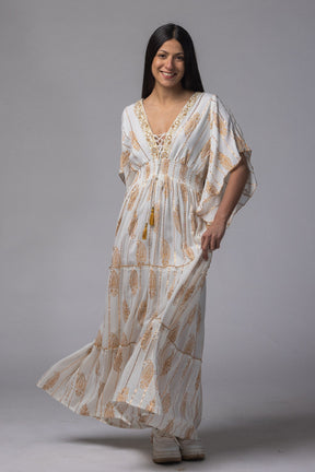 Robe longue brodé - La Doudounerie