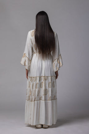 Robe longue brodé doré - La Doudounerie