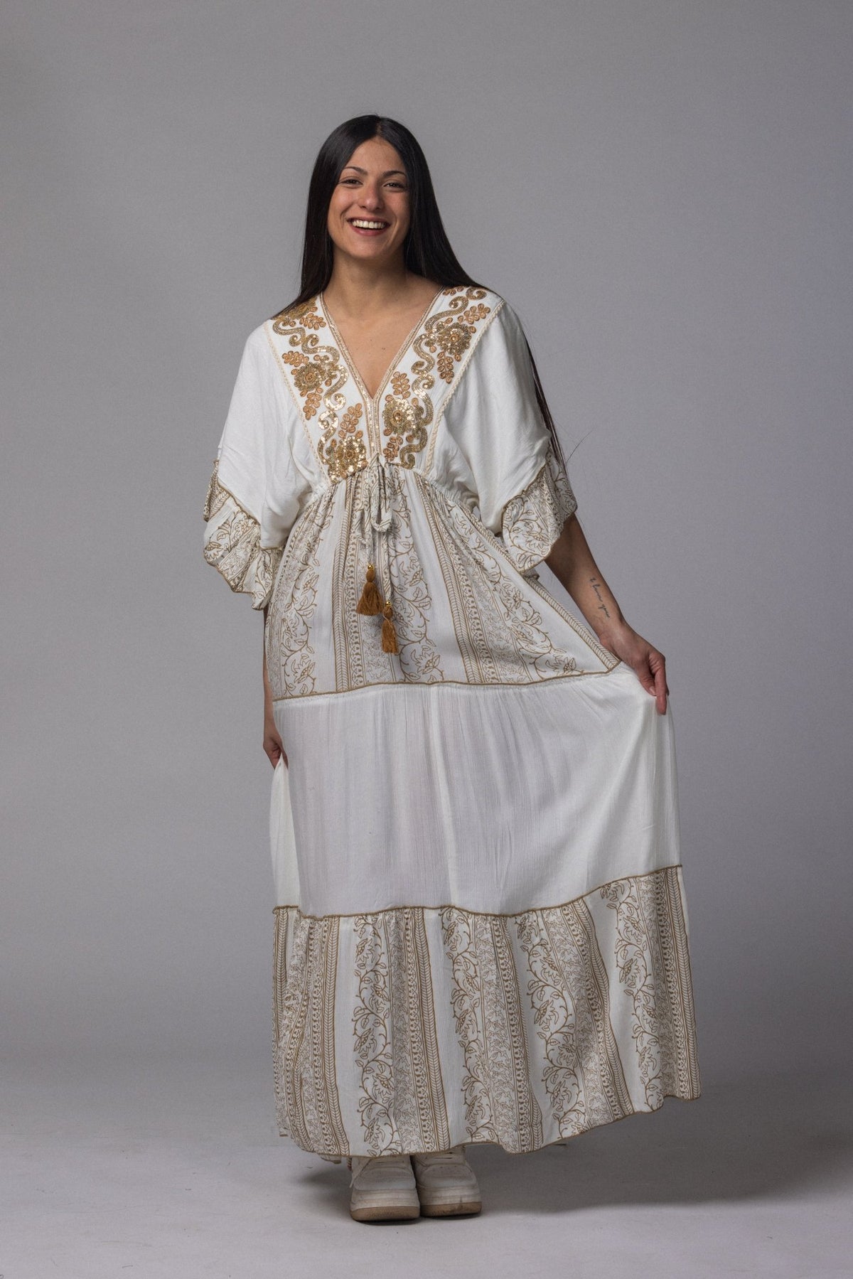 Robe longue doré - La Doudounerie