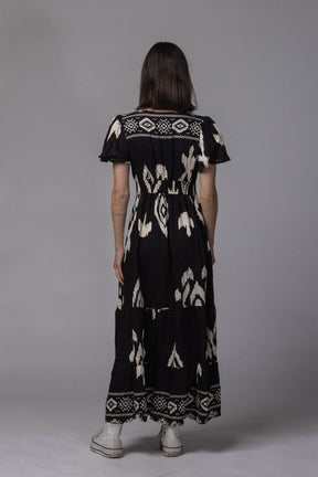 Robe patch col V - La Doudounerie